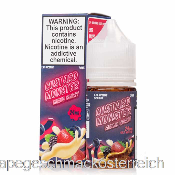 Gemischte Beeren – Vanillepudding-Monstersalze – 30 Ml, 24 Mg Vape-Geschmack